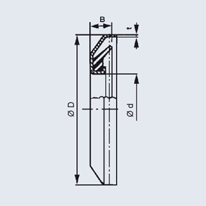 Joint gamma type 9RB 75 x 97 x 5,5 NITRILE (NBR)