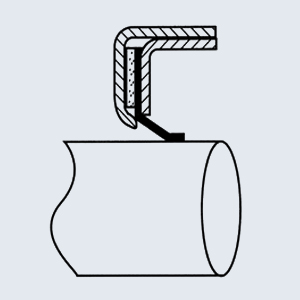 Bague d'étanchéité BB1 boitier Inox surpression 5 bar 40 x 55 x 10 P.T.F.E. alimentaire selon EN 1935/2004 & EU 10/2011