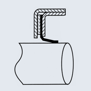 Bague d'étanchéité BB3  boitier Inox surpression 25 bar 110 x 140 x 12 P.T.F.E. homologué FDA
