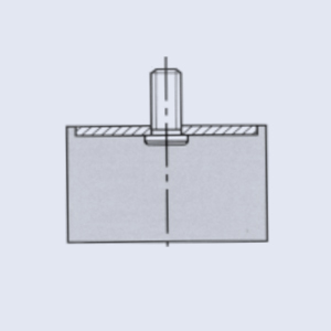 Butée simple cylindrique type A 10 x 10 x 4 x 10 Caoutchouc naturel 55 Shore A