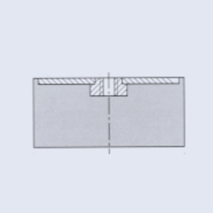 Butée simple cylindrique type C 105 x 100 x 16 Caoutchouc naturel 55 Shore A