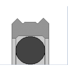 Joint composé double effet pour piston, type PCDEP 99 x 120 x 8,1 Polyuréthane + NBR