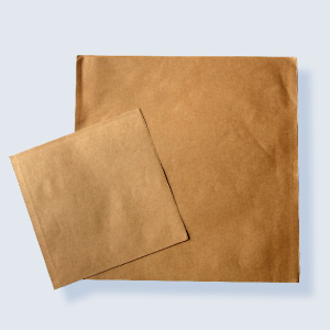Pochette Kraft poly avec patte 110 x 110
