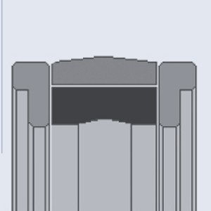 Joint tête de piston type SPMG 106 x 120 x 22,5 x 5,2 NBR toilé
