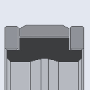 Joint tête de piston type SPMI 117 x 140 x 16 NBR / PTFE / Résine Acétale