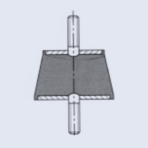 Support Trapézoïdale 130 x 140 x 72 x 18 Caoutchouc naturel