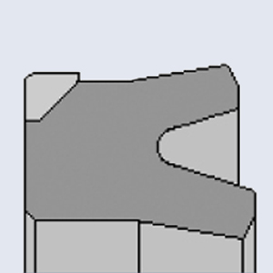 Joint de Piston avec bague anti extrusion type UEAE 30 x 45 x 10 Polyuréthane 92 Shore A