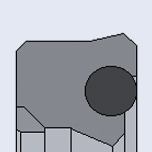 Joint de tige avec bague anti extrusion + extenseur torique 60 x 75 x 11,5 Polyuréthane 92 Shore A