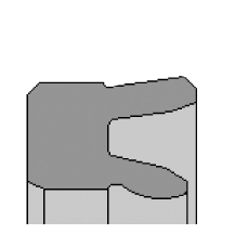 Joint de tige type UISPE spécial pneumatique 16 x 22 x 4 x 4,5 NITRILE (NBR) 75 Shore A